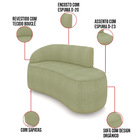 Sofá 2 Lugares Orgânico 140 Cm Morgan Bouclê D03 - D'rossi -