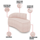 Sofá 2 Lugares Orgânico 140 Cm Morgan Bouclê D03 - D'rossi -