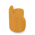 Sofá 2 Lugares Orgânico 140 Cm Morgan Bouclê Mostarda