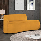 Sofá 2 Lugares Orgânico 140 Cm Morgan Bouclê Mostarda