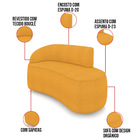 Sofá 2 Lugares Orgânico 140 Cm Morgan Bouclê Mostarda