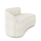 Sofá 2 Lugares Orgânico 140 Cm Morgan Bouclê Off White