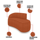 Sofá 2 Lugares Orgânico 140 Cm Morgan Bouclê Terra