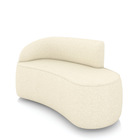 Sofá 2 Lugares Orgânico 140 Cm Morgan Linho Bege D03 - D'rossi