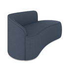 Sofá 2 Lugares Orgânico 140 Cm Morgan Suede Azul Marinho D03