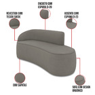 Sofá 2 Lugares Orgânico 140 Cm Morgan Suede D03 - D'rossi - G