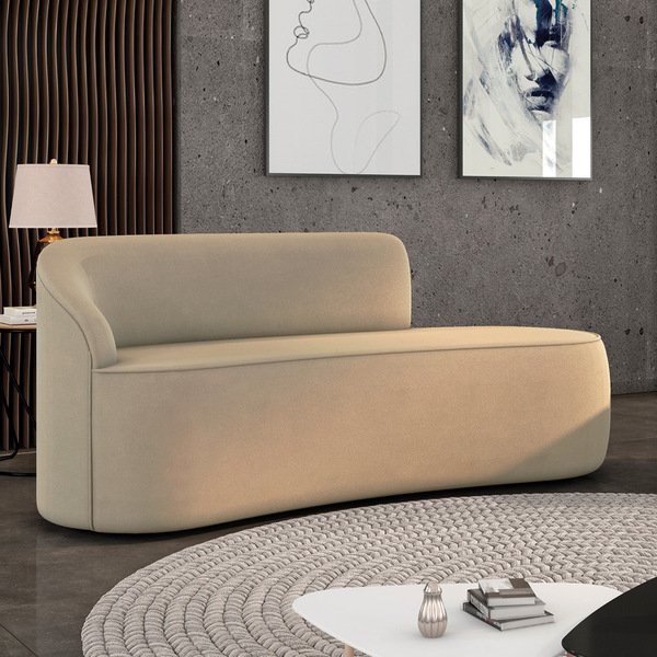 Sofá 2 Lugares Orgânico 140 Cm Morgan Suede D03 - D'rossi - M
