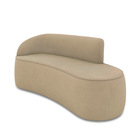 Sofá 2 Lugares Orgânico 140 Cm Morgan Suede Marrom Rato