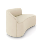 Sofá 2 Lugares Orgânico 140 Cm Morgan Veludo D03 - D'rossi -