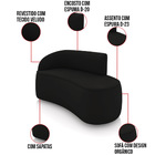 Sofá 2 Lugares Orgânico 140 Cm Morgan Veludo D03 - D'rossi -