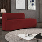 Sofá 2 Lugares Orgânico 140 Cm Morgan Veludo Marsala