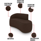 Sofá 2 Lugares Orgânico 140cm Morgan E Poltrona Lua Suede Mar