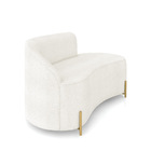 Sofá 2 Lugares Orgânico 140cm Morgan Pé Aço Dourado Bouclê D0