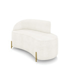 Sofá 2 Lugares Orgânico 140cm Morgan Pé Aço Dourado Bouclê D0