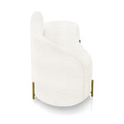 Sofá 2 Lugares Orgânico 140cm Morgan Pé Aço Dourado Bouclê D0