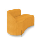 Sofá 2 Lugares Orgânico 140cm Morgan Pé Aço Dourado Bouclê D0