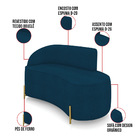 Sofá 2 Lugares Orgânico 140cm Morgan Pé Aço Dourado Bouclê D0