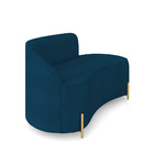 Sofá 2 Lugares Orgânico 140cm Morgan Pé Aço Dourado Bouclê D0