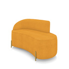 Sofá 2 Lugares Orgânico 140cm Pé Dourado Morgan Bouclê Mostar