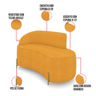 Sofá 2 Lugares Orgânico 140cm Pé Dourado Morgan Bouclê Mostar