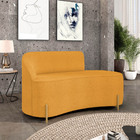 Sofá 2 Lugares Orgânico 140cm Pé Dourado Morgan Bouclê Mostar