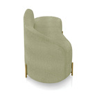 Sofá 2 Lugares Orgânico 140cm Pé Dourado Morgan Bouclê Pistac