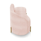 Sofá 2 Lugares Orgânico 140cm Pé Dourado Morgan Bouclê Rosê