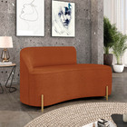 Sofá 2 Lugares Orgânico 140cm Pé Dourado Morgan Bouclê Terra