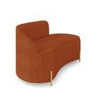 Sofá 2 Lugares Orgânico 140cm Pé Dourado Morgan Bouclê Terra