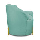 Sofá 2 Lugares Orgânico 140cm Pé Dourado Morgan Bouclê Verde