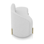 Sofá 2 Lugares Orgânico 140cm Pé Dourado Morgan Linho D03 - D