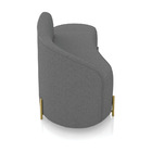 Sofá 2 Lugares Orgânico 140cm Pé Dourado Morgan Linho D03 - D