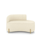 Sofá 2 Lugares Orgânico 140cm Pé Dourado Morgan Linho D03 - D