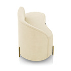 Sofá 2 Lugares Orgânico 140cm Pé Dourado Morgan Suede D03 - D