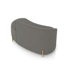 Sofá 2 Lugares Orgânico 140cm Pé Dourado Morgan Suede D03 - D