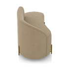 Sofá 2 Lugares Orgânico 140cm Pé Dourado Morgan Suede Marrom R