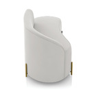 Sofá 2 Lugares Orgânico 140cm Pé Dourado Morgan Veludo Cinza