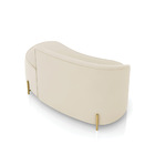 Sofá 2 Lugares Orgânico 140cm Pé Dourado Morgan Veludo D03 -