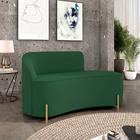 Sofá 2 Lugares Orgânico 140cm Pé Dourado Morgan Veludo D03 -