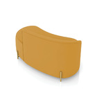 Sofá 2 Lugares Orgânico 140cm Pé Dourado Morgan Veludo D03 -