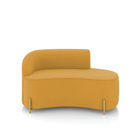 Sofá 2 Lugares Orgânico 140cm Pé Dourado Morgan Veludo D03 -