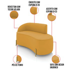 Sofá 2 Lugares Orgânico 140cm Pé Dourado Morgan Veludo D03 -