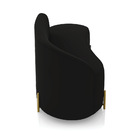 Sofá 2 Lugares Orgânico 140cm Pé Dourado Morgan Veludo Preto