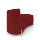 Sofá 2 Lugares Orgânico 140cm Pé Ferro Dourado Morgan Veludo