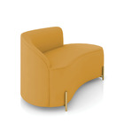 Sofá 2 Lugares Orgânico 140cm Pé Ferro Dourado Morgan Veludo