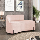 Sofá 2 Lugares Orgânico 140cm Pé Ferro Preto Morgan Bouclê D0