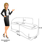 Sofá 2 Lugares Orgânico 140cm Pé Ferro Preto Morgan Bouclê D0