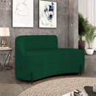 Sofá 2 Lugares Orgânico 140cm Pé Ferro Preto Morgan Bouclê D0