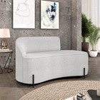 Sofá 2 Lugares Orgânico 140cm Pé Ferro Preto Morgan Bouclê D0