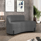 Sofá 2 Lugares Orgânico 140cm Pé Ferro Preto Morgan Bouclê Gr